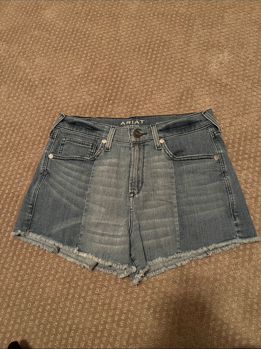 Ariat Women's Medium Wash Denim Frayed Hem Shorts